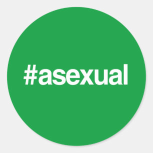 HASHTAG ASEXUELL RUNDER AUFKLEBER