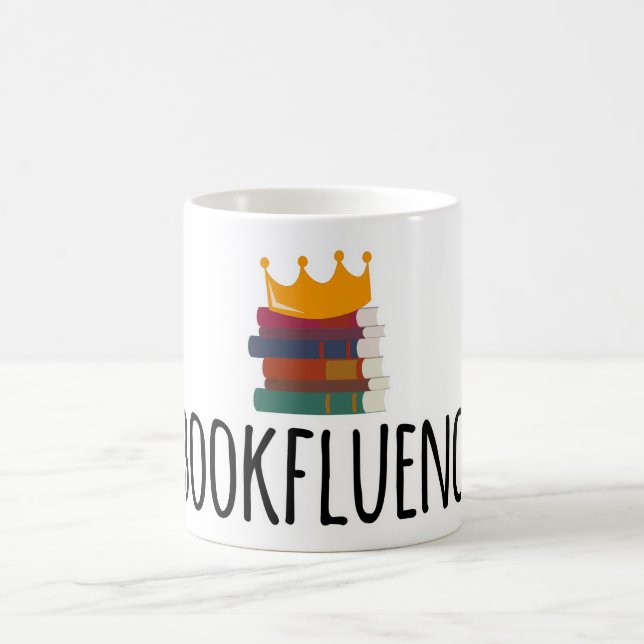 Hashtag Bookinfluencer Reading Cartoon Kaffeetasse (Mittel)