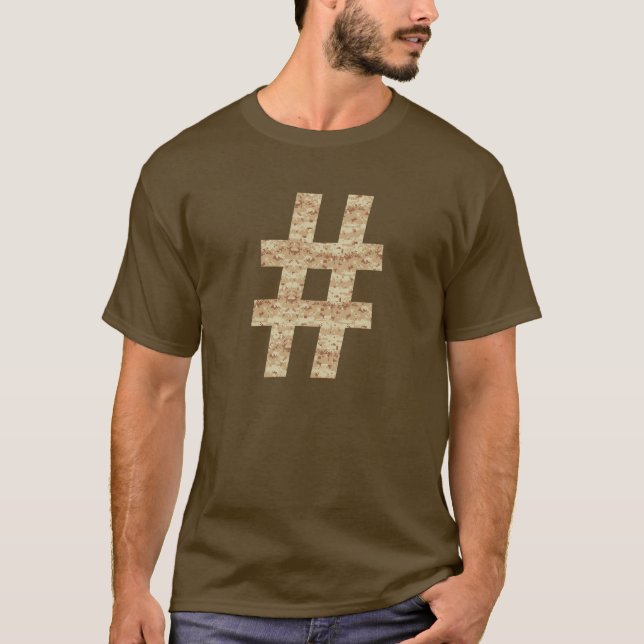 Hashtag Camouflage T-Shirt (Vorderseite)