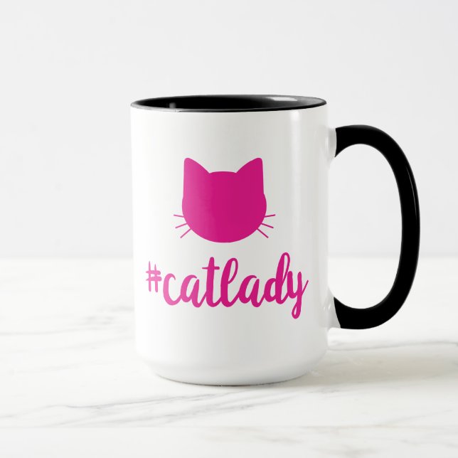 Hashtag Cat Lady Design: #catlady Tasse (Rechts)