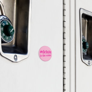 Hashtag # Delulu ist das Solulu-Rosa Magnet