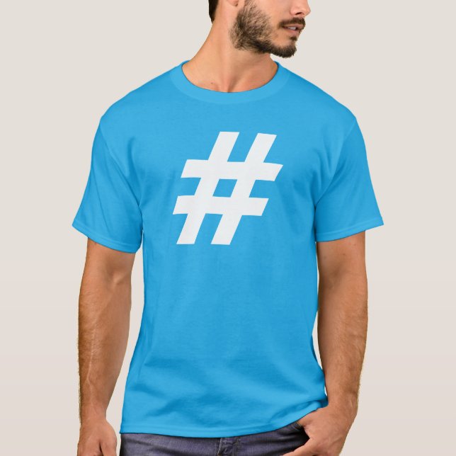 Hashtag Design # Symbol T-Shirt (Vorderseite)
