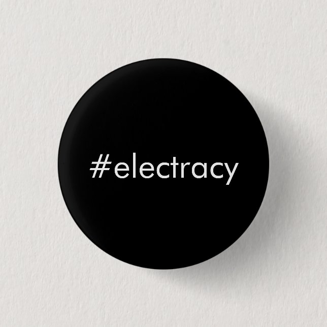 Hashtag Electracy Button (Vorderseite)