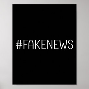 Hashtag Fake News Medien Politik Trump Republikane Poster