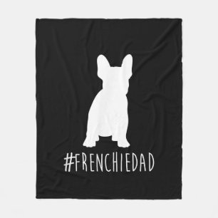 Hashtag Frenchie Papa Französischer Bulldoggen P Fleecedecke