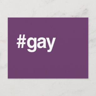 HASHTAG GAY POSTKARTE