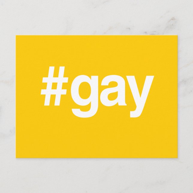 HASHTAG GAY POSTKARTE (Vorderseite)