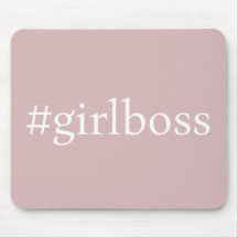 Hashtag Girl Boss Rosa Mauspad