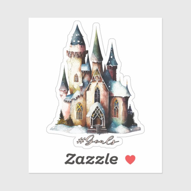 Hashtag Goals - Fairy Princess Fantasy Castle Aufkleber (Blatt)