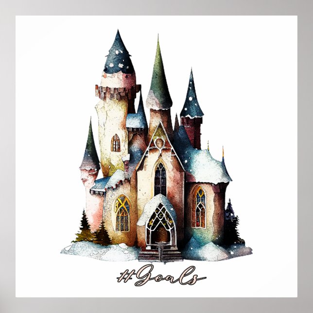 Hashtag Goals - Fairy Princess Fantasy Castle Poster (Vorne)