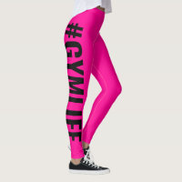 Hashtag Gymlife Hot Pink Black Modern Slogan