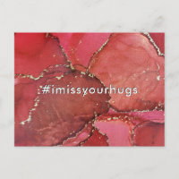 Hashtag ich vermisse Ihre Hugs Red & Gold Liquid A