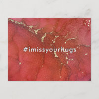 Hashtag ich vermisse Ihre Hugs Red & Gold Liquid A