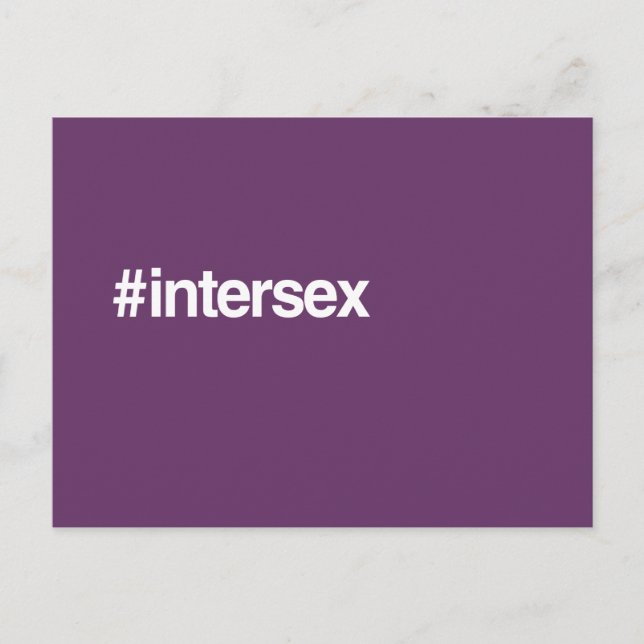 HASHTAG INTERSEX POSTKARTE (Vorderseite)