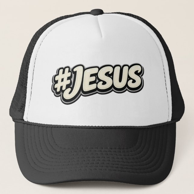 Hashtag - JESUS - Christlich Truckerkappe (Vorderseite)