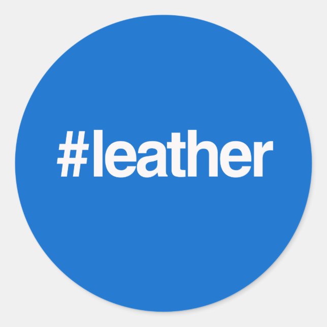 HASHTAG LEATHER RUNDER AUFKLEBER (Vorderseite)