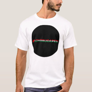 hashtag love Budapest, black, circle T-Shirt