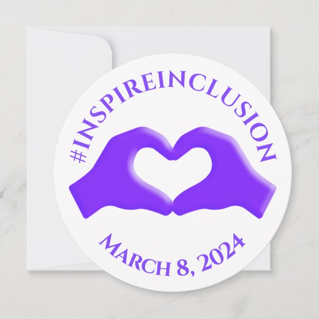 Hashtag-März "inspirier Inclusion" 8 Frauentag 202 Einladung (Vorderseite)