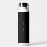 Hashtag | Minimalistisch Stilvolle moderne Social  Trinkflasche<br><div class="desc">Personalisiert Trendy Hashtag Schwarzes Wasser Flasche. Jeder Schriftart,  jede Farbe,  kein Minimum.</div>