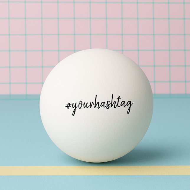 Hashtag | Moderne Minimalistisch handgeschriebene  Tischtennisball (Von Creator hochgeladen)