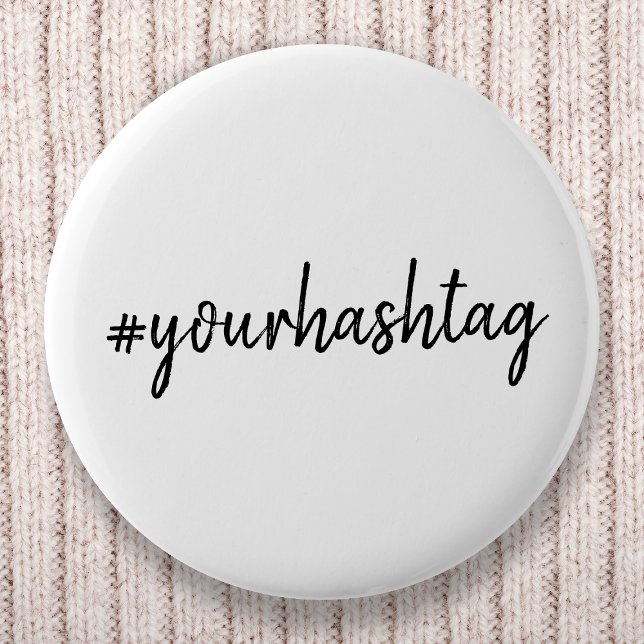 Hashtag # | Moderne Minimalistische Script Social  Button (Von Creator hochgeladen)