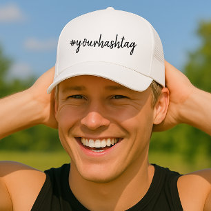 Hashtag # Moderne Minimalistische Script Social Truckerkappe
