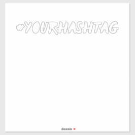 Hashtag | Moderner Autoaufkleber für Coole Social  Aufkleber