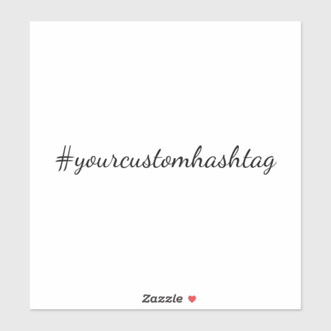 Hashtag Modernes Minimalistisches Soziales Design Aufkleber (Blatt)
