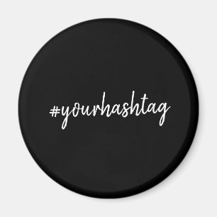 Hashtag   Modernes, stylisches Go Viral Black Scri Magnet