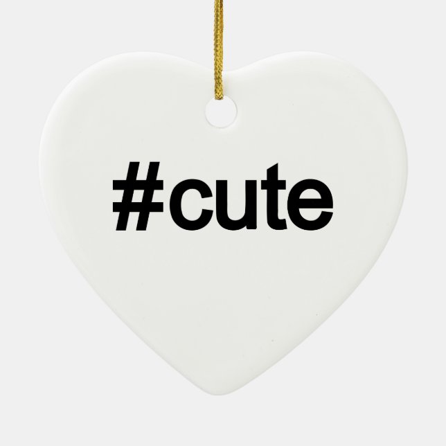 Hashtag # Niedlich Keramikornament (Hinten)