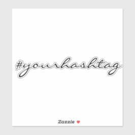 Hashtag | Niedliche Script Social Media Notebook-S Aufkleber