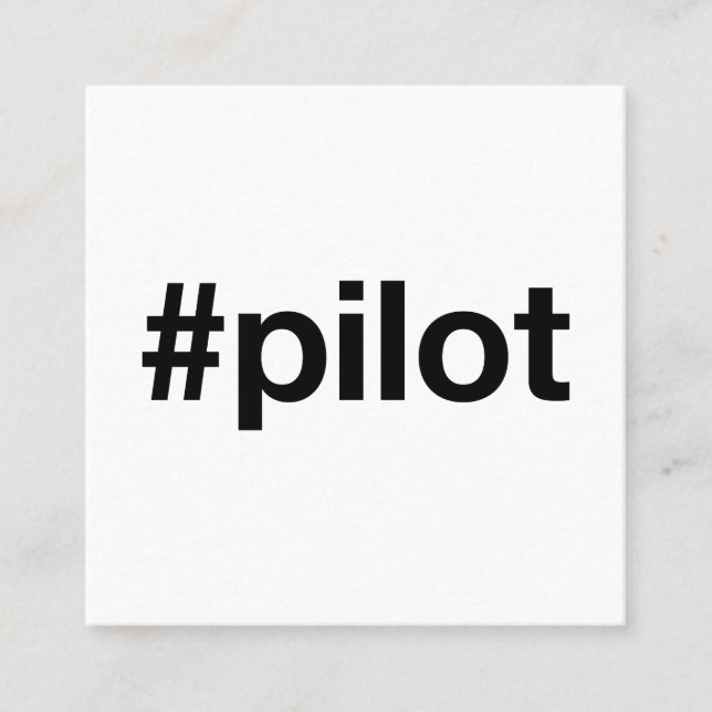 HASHTAG-PILOT QUADRATISCHE VISITENKARTE (Vorderseite)
