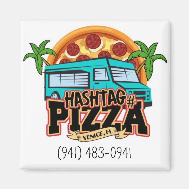 Hashtag Pizza Ordering Magnet (Vorne)