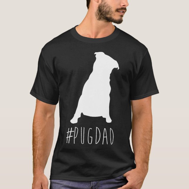 Hashtag Pug Vater Pugdad Shirt (Vorderseite)