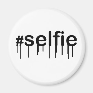 Hashtag Selfie Drooling Typografie Magnet