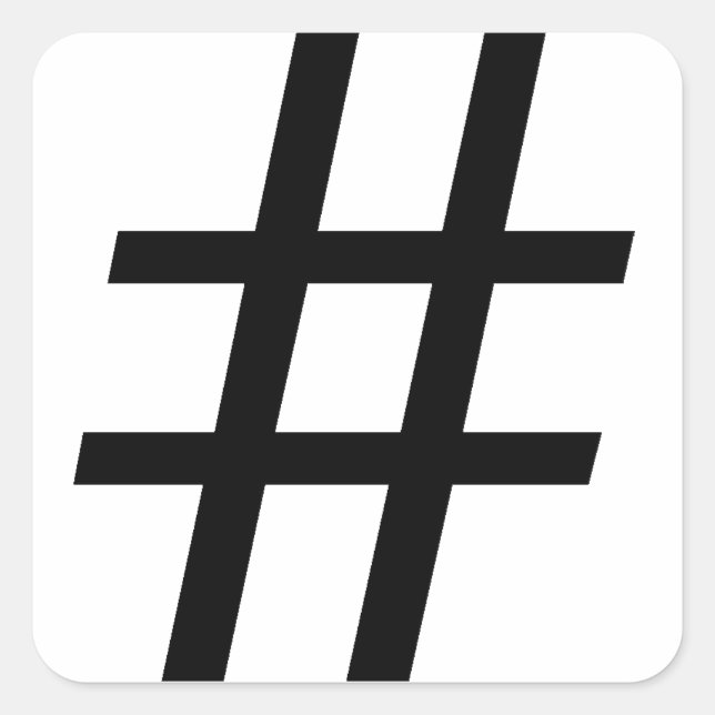 Hashtag Sticker (Vorderseite)