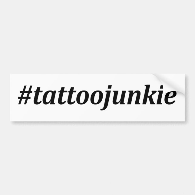 Hashtag - Tätowierungs-Junkie Autoaufkleber (Vorne)