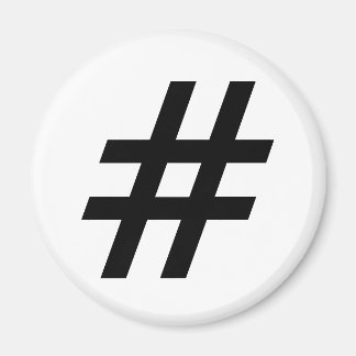 Hashtag-Textsymbol-Hashtag Magnet