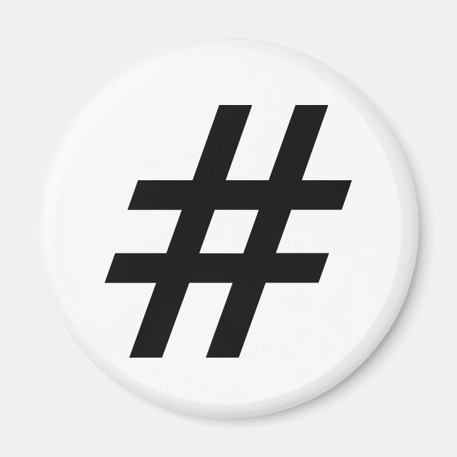 Hashtag-Textsymbol-Hashtag Magnet (Vorne)