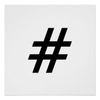 Hashtag-Textsymbol-Hashtag