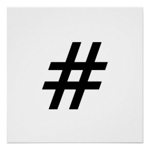 Hashtag-Textsymbol-Hashtag Poster
