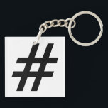 Hashtag-Textsymbol-Hashtag Schlüsselanhänger<br><div class="desc">Hashtag-Textsymbol-Hashtag</div>