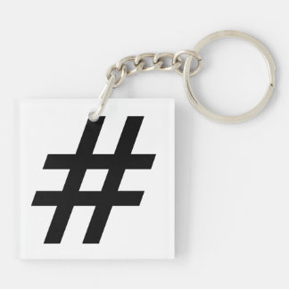 Hashtag-Textsymbol-Hashtag Schlüsselanhänger