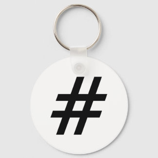 Hashtag-Textsymbol-Hashtag Schlüsselanhänger