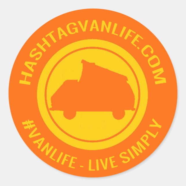 Hashtag Vanlife Sticker (Vorderseite)