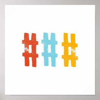 Hashtag Wand Art Poster