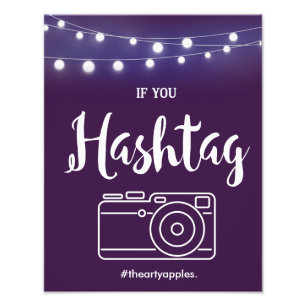 Hashtag-Zeichen Fotodruck