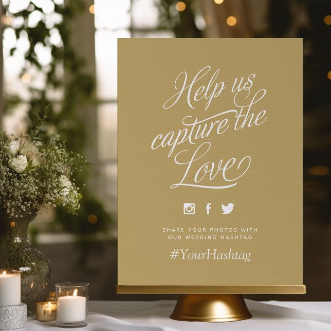 Hashtag-Zeichen für Personalisierte Hochzeiten - G Poster (Von Creator hochgeladen)