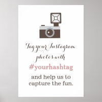 Hashtag-Zeichen für Vintage Camera Instagram-Fotos