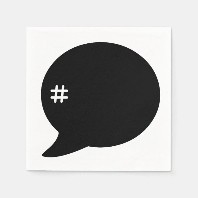 Hashtag # Zitat Papier Napkins Serviette (Vorderseite)